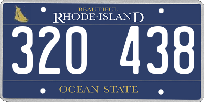 RI license plate 320438
