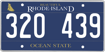 RI license plate 320439