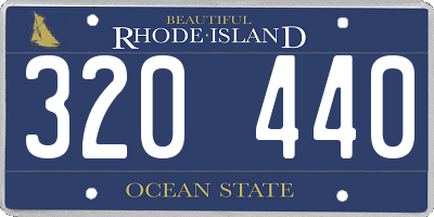 RI license plate 320440