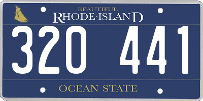 RI license plate 320441