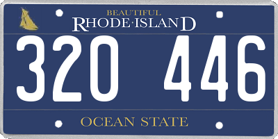 RI license plate 320446
