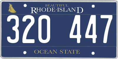 RI license plate 320447