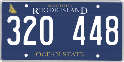 RI license plate 320448
