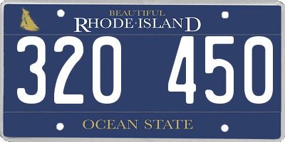 RI license plate 320450