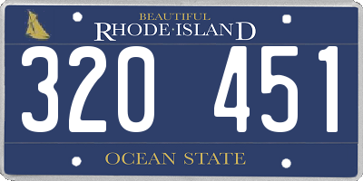 RI license plate 320451