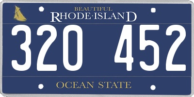 RI license plate 320452