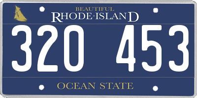 RI license plate 320453