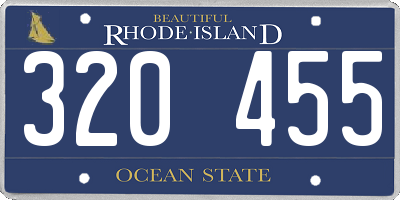 RI license plate 320455