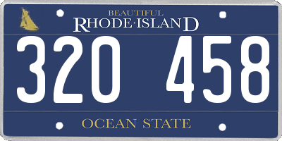 RI license plate 320458