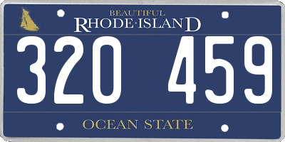 RI license plate 320459