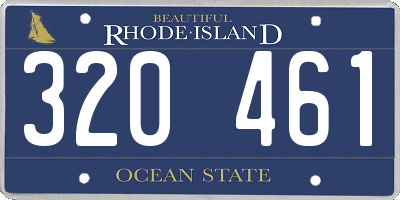 RI license plate 320461