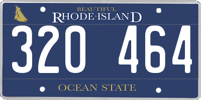 RI license plate 320464