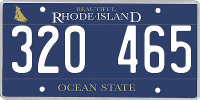 RI license plate 320465
