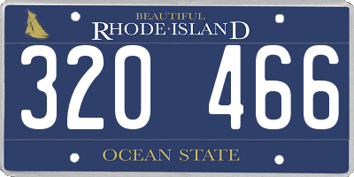 RI license plate 320466