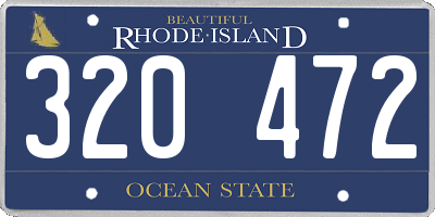 RI license plate 320472