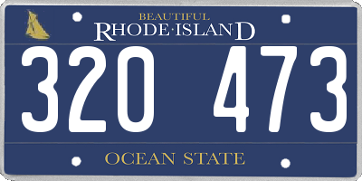 RI license plate 320473