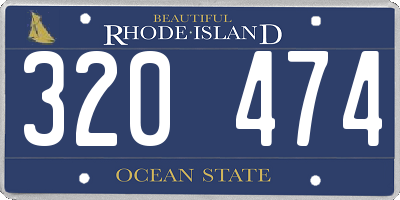 RI license plate 320474