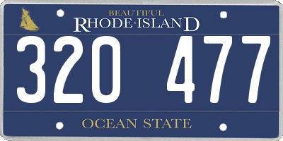 RI license plate 320477