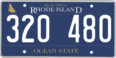 RI license plate 320480