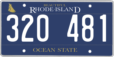 RI license plate 320481