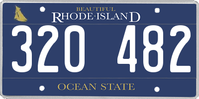 RI license plate 320482
