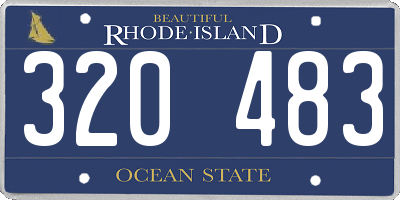 RI license plate 320483