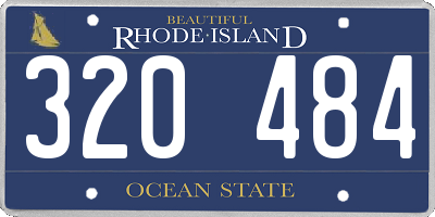 RI license plate 320484