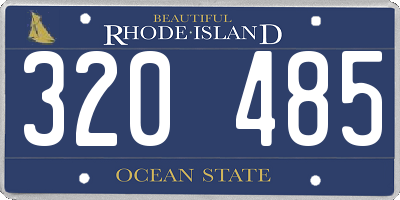 RI license plate 320485