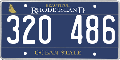RI license plate 320486
