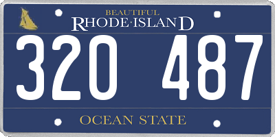 RI license plate 320487