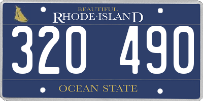 RI license plate 320490