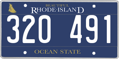 RI license plate 320491
