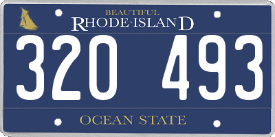 RI license plate 320493