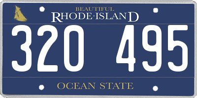 RI license plate 320495