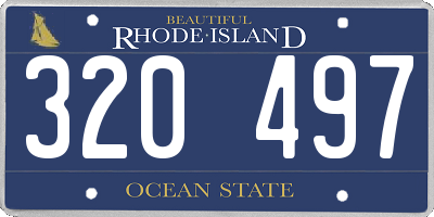 RI license plate 320497