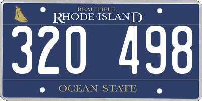 RI license plate 320498