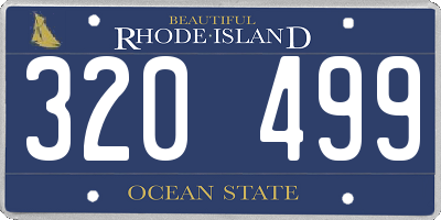 RI license plate 320499