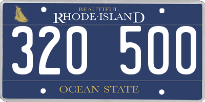 RI license plate 320500