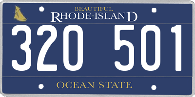 RI license plate 320501