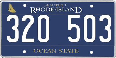 RI license plate 320503