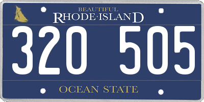 RI license plate 320505