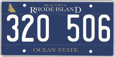 RI license plate 320506