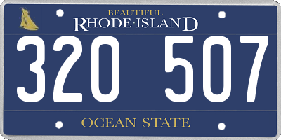RI license plate 320507