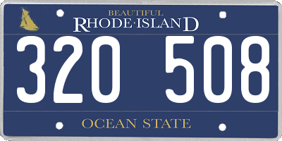 RI license plate 320508