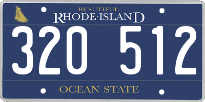 RI license plate 320512