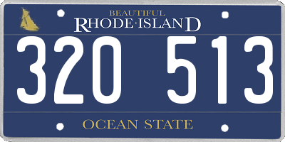 RI license plate 320513