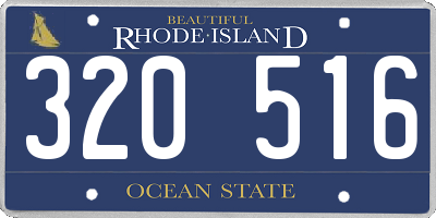 RI license plate 320516