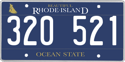 RI license plate 320521