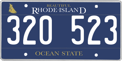 RI license plate 320523