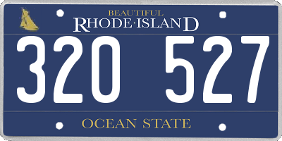 RI license plate 320527